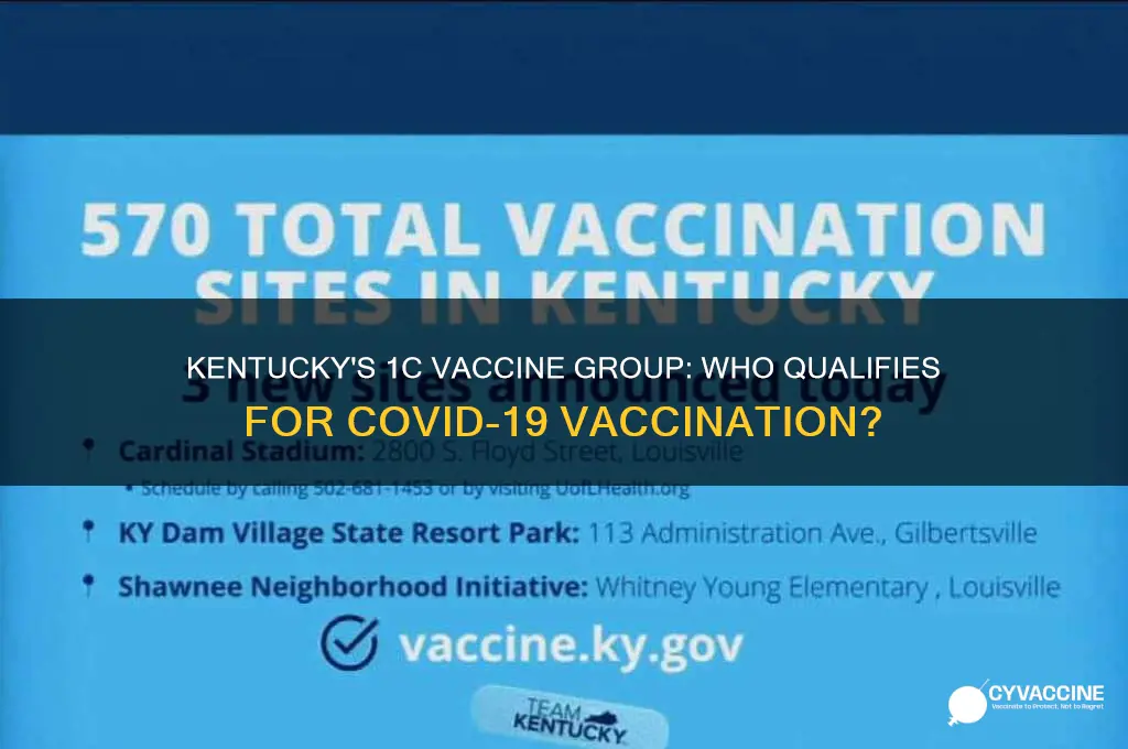 who is in 1c vaccine group in ky