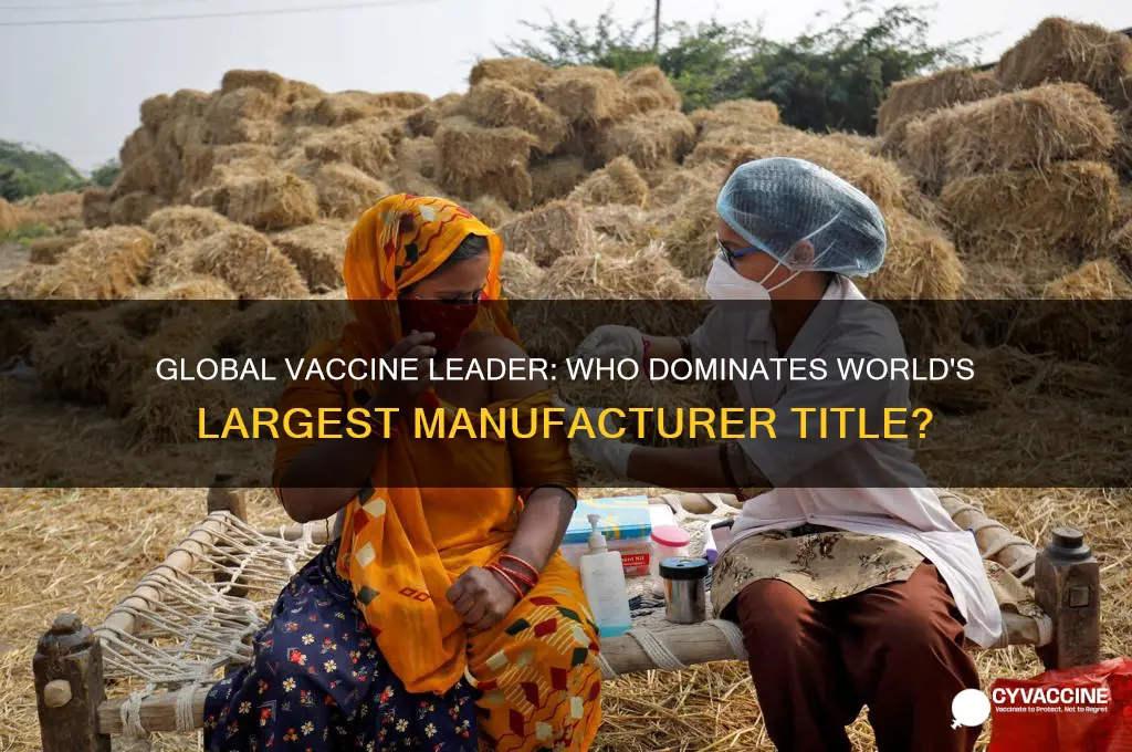 who is the largest vaccine manufacturer in the world