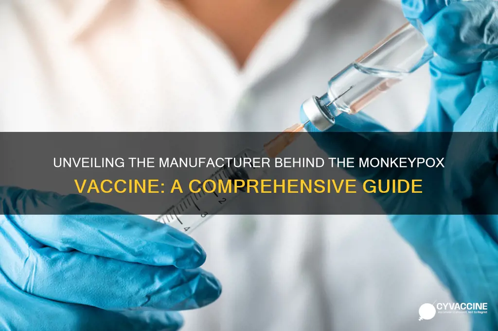 who is the manufacturer of the monkey pox vaccine