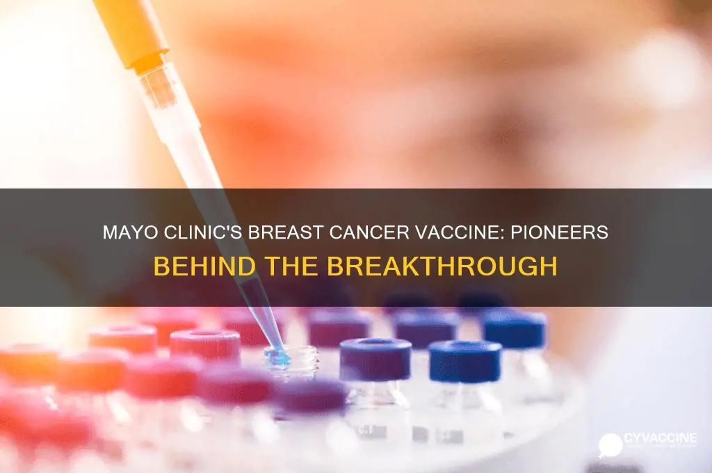 who made the mayo clinic vaccine for breast cancer