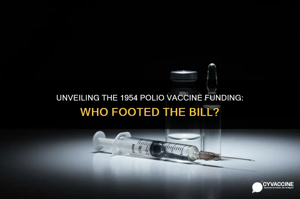 who paid for the polio vaccine in 1954