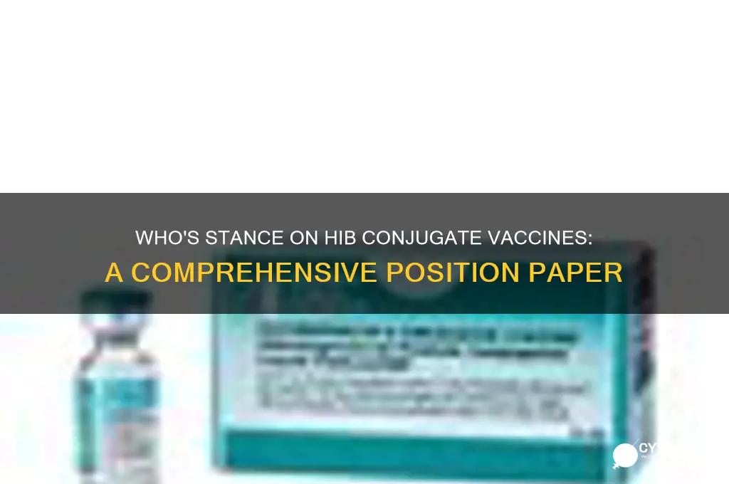 who position paper on haemophilus influenzae type b conjugate vaccines