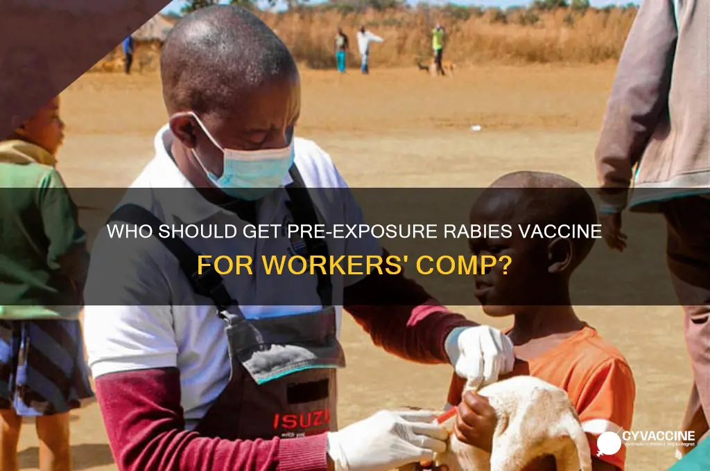 who should receive preexposure rabies vaccine workers compensation