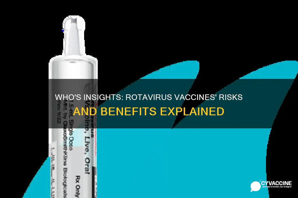 who statement on risks and benefits of rotavirus vaccines
