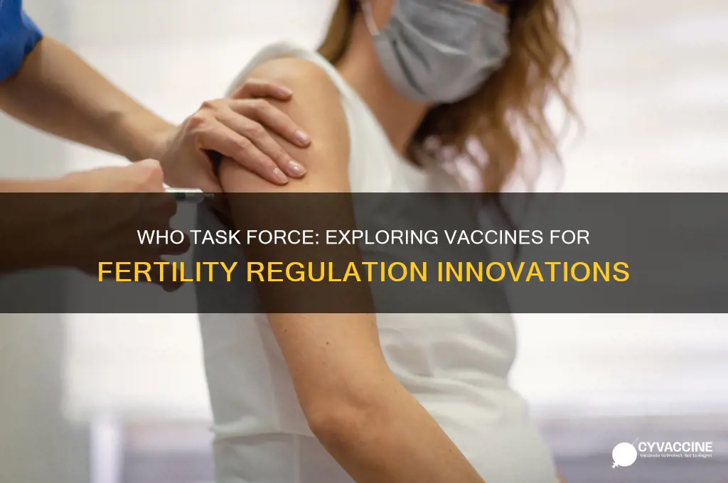 who task force on vaccines for fertility regulation
