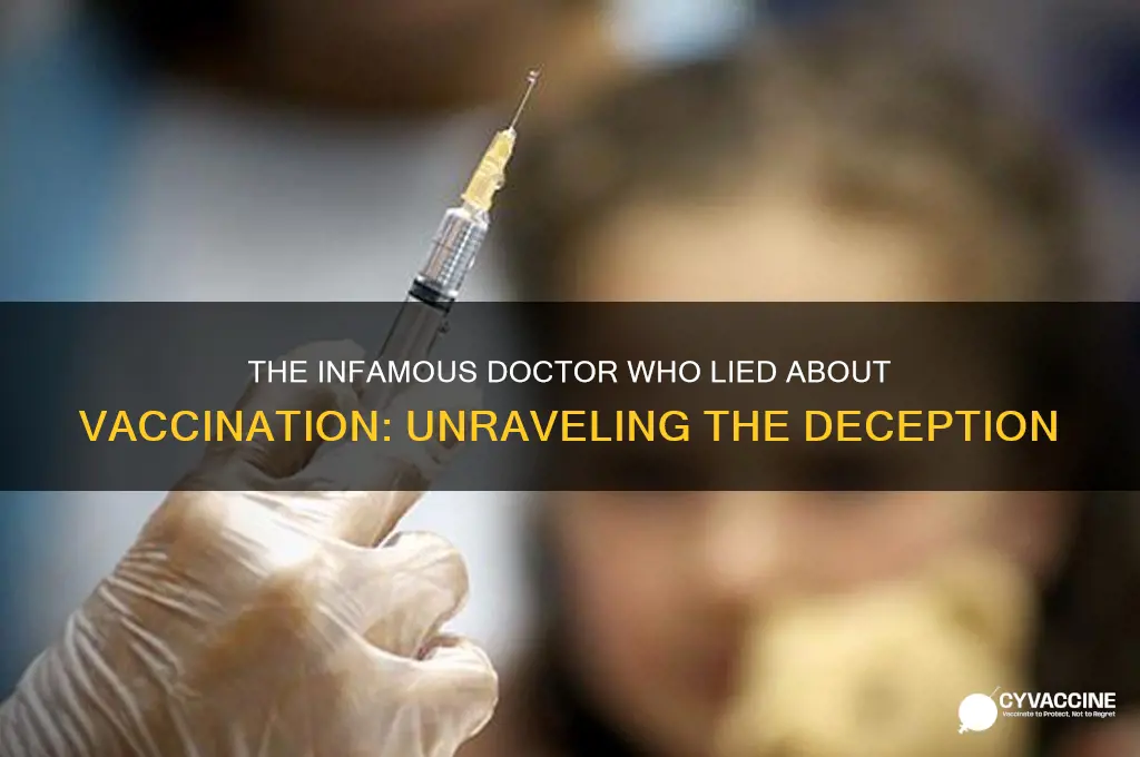 who was the doctor who lied about vaccination