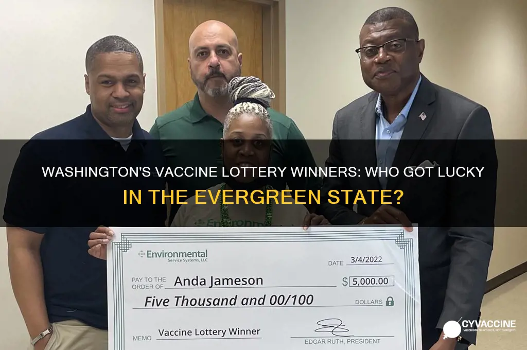 who won the vaccine lottery in washington state