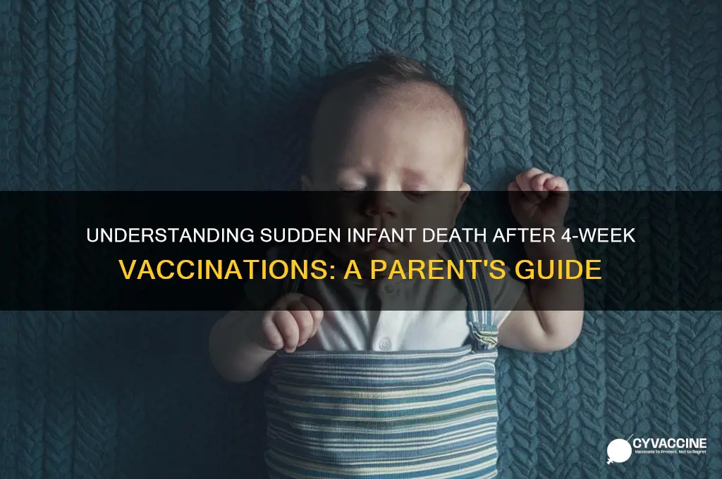 why a 3 month died after is 4 weeks vaccines