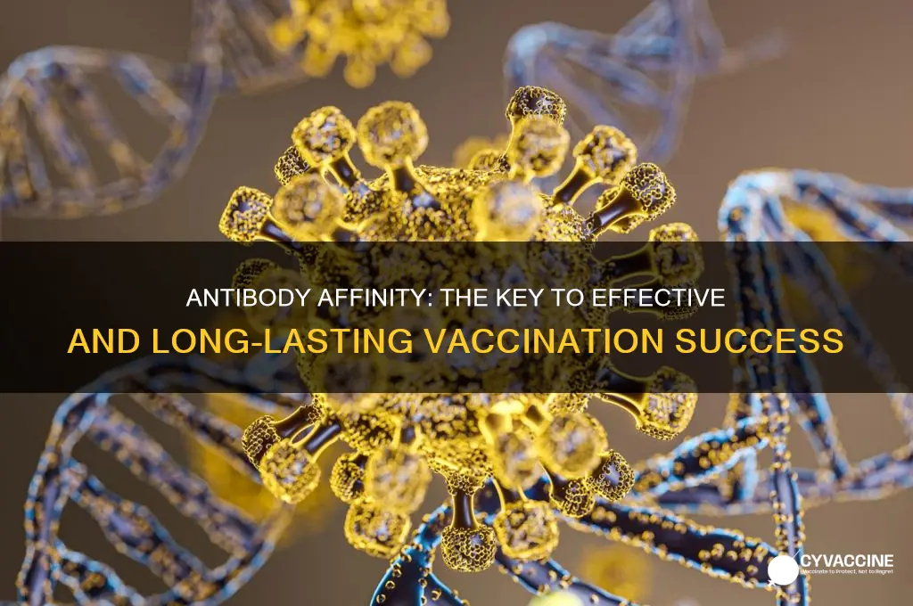 why affinity of antibodies is important for success of vaccine