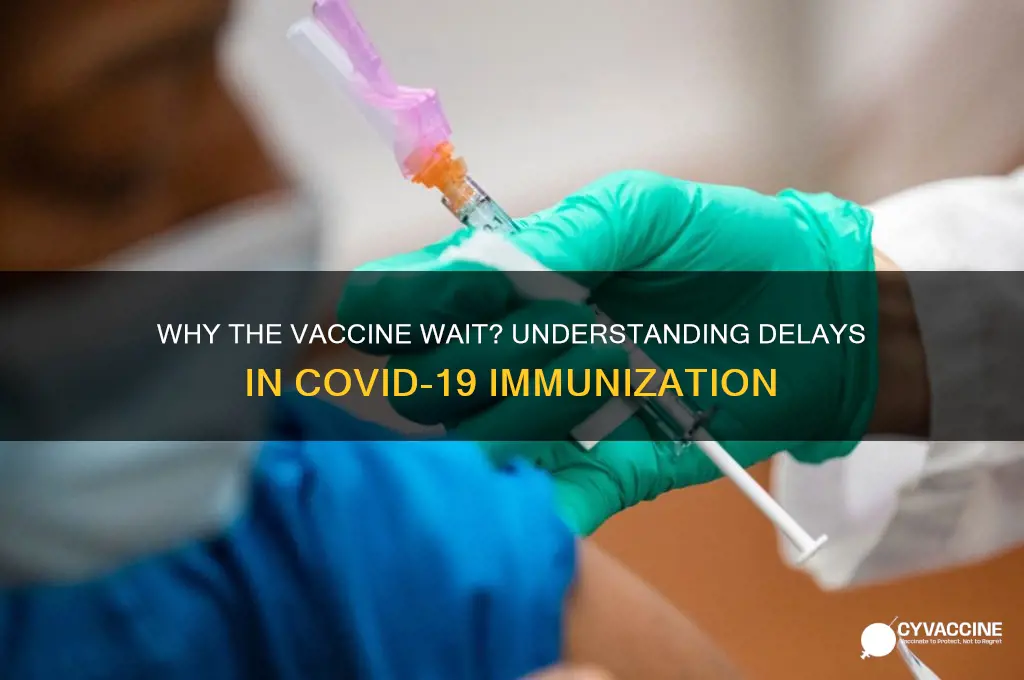 why am i still waiting for my vaccine