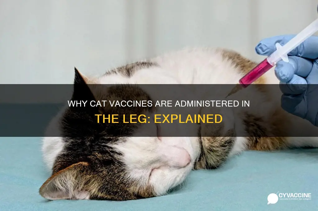 why are cat vaccines administered in the leg