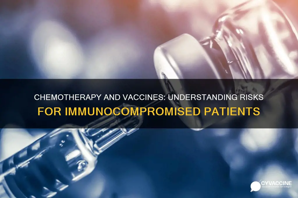 why are chemotherapy patients not allowed to taek vaccines