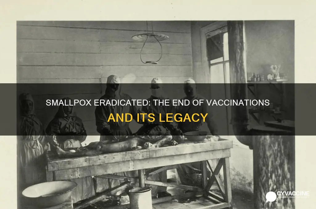 why are there no more vaccinations for smallpox