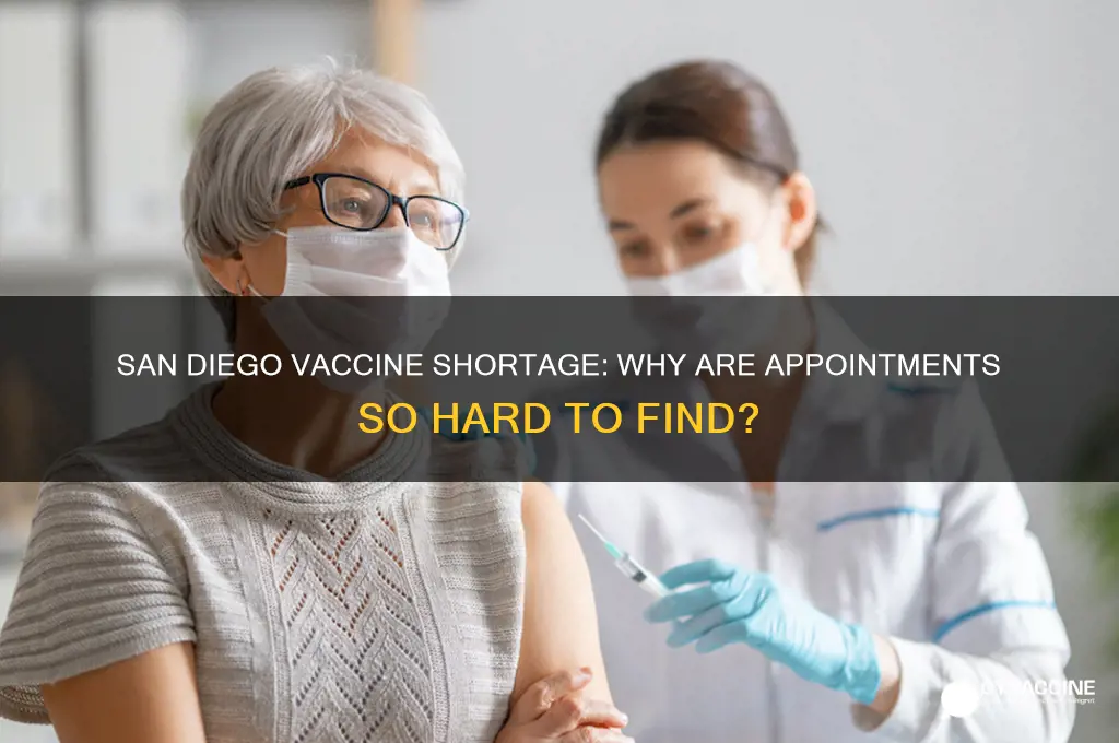 why are there no vaccine appointments available in san diego