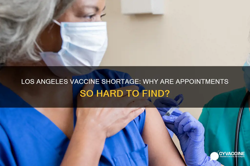 why are there no vaccine appointments in los angeles
