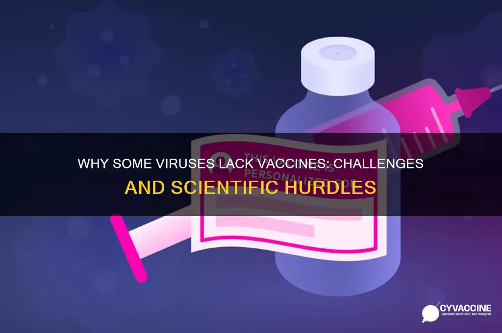 why are there no vaccines available for all viruses