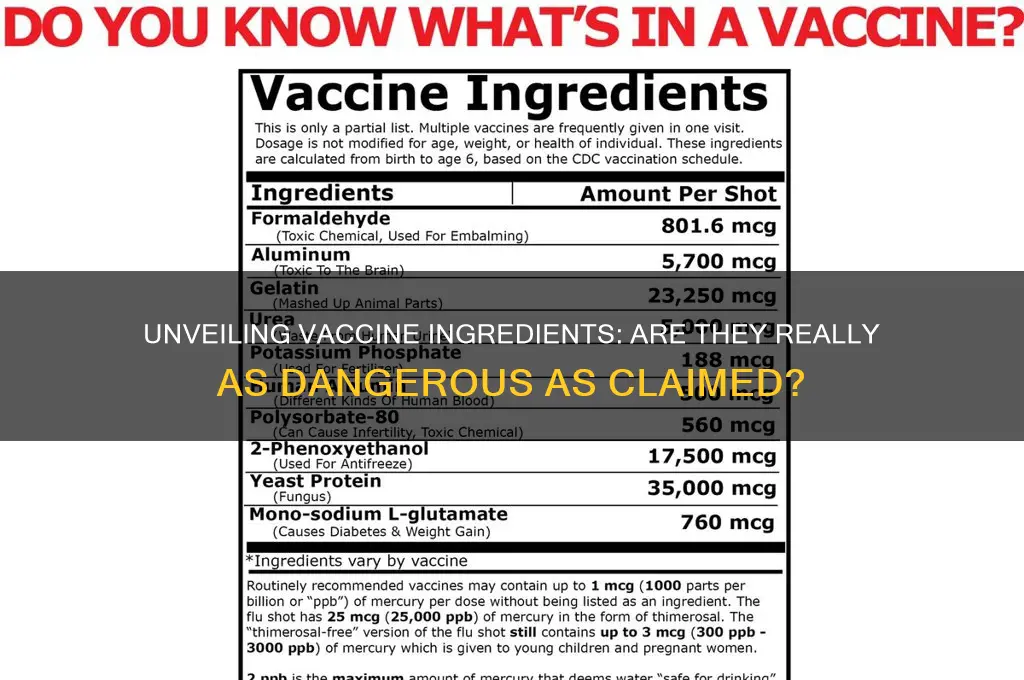 why are there so many dangerous substances in vaccines
