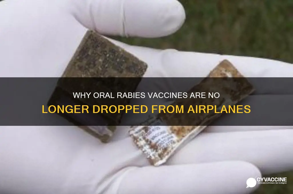 why are they dropping oral rabies vaccines from airplanes