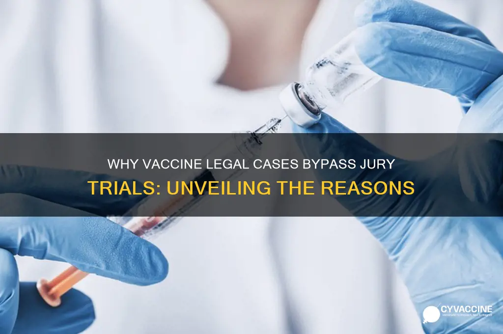 why are vaccine legal cases not heard by juries