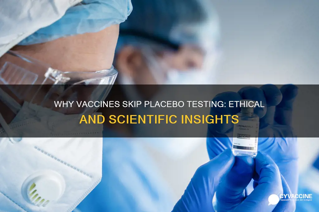 why are vaccines not tested with formal placebo