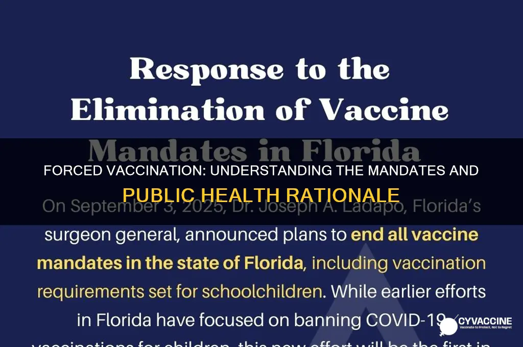 why are we being forced to be vaccinated