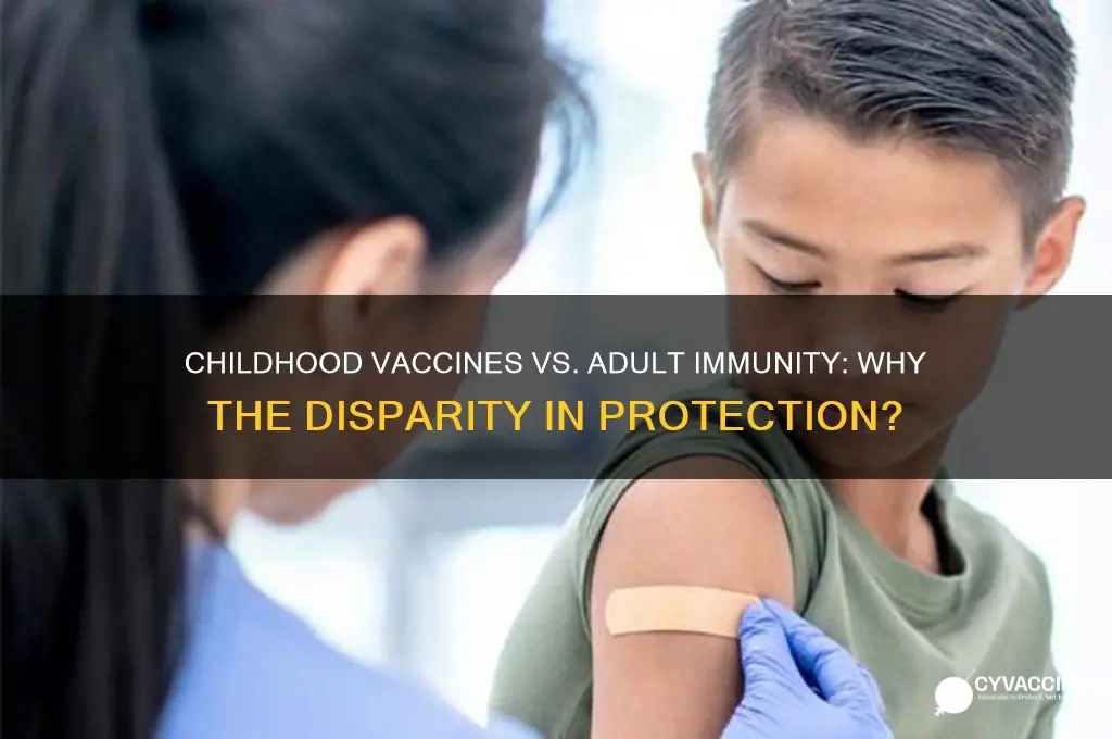 why are we vaccinated as children but not adults
