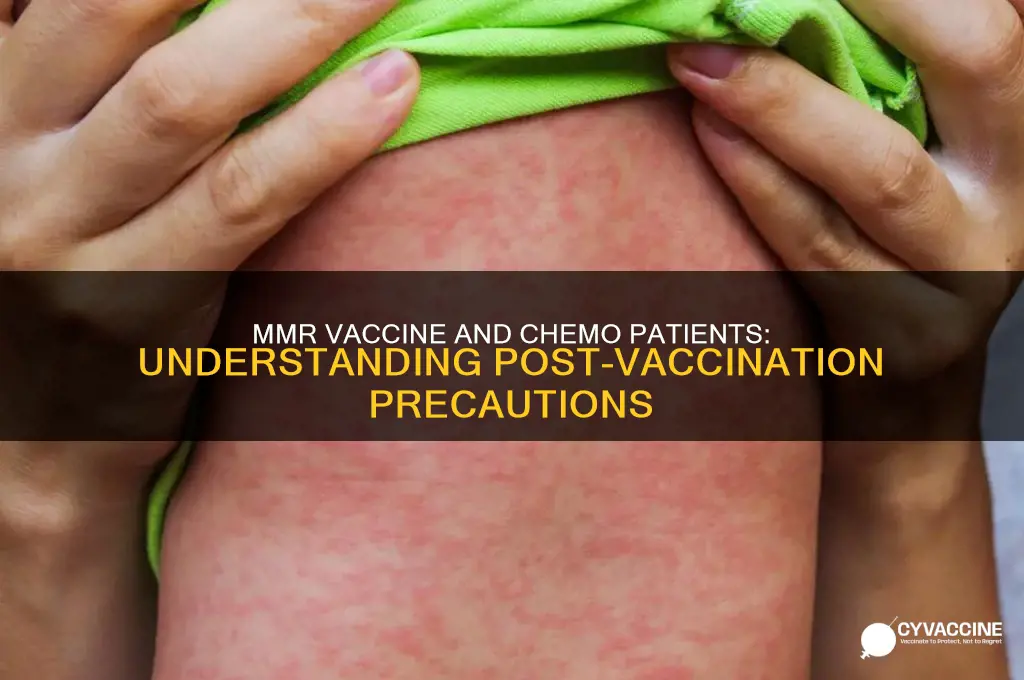 why cant i be around chemo patients after mmr vaccine