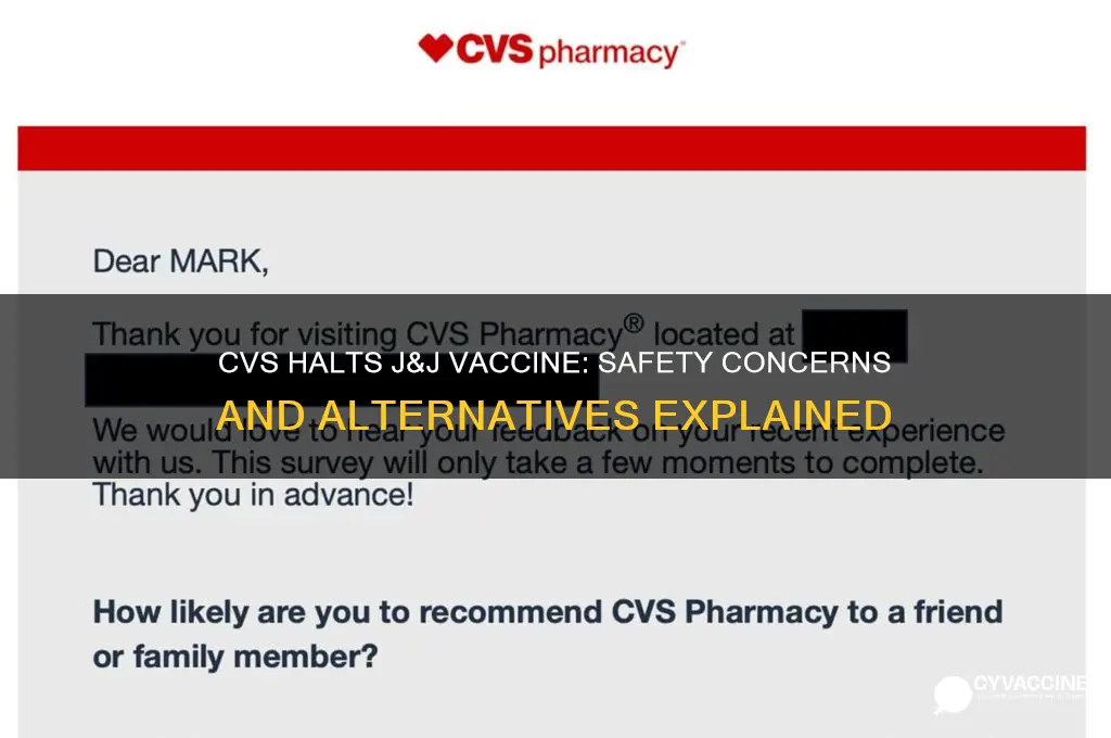 why did cvs stop giving j&j vaccine