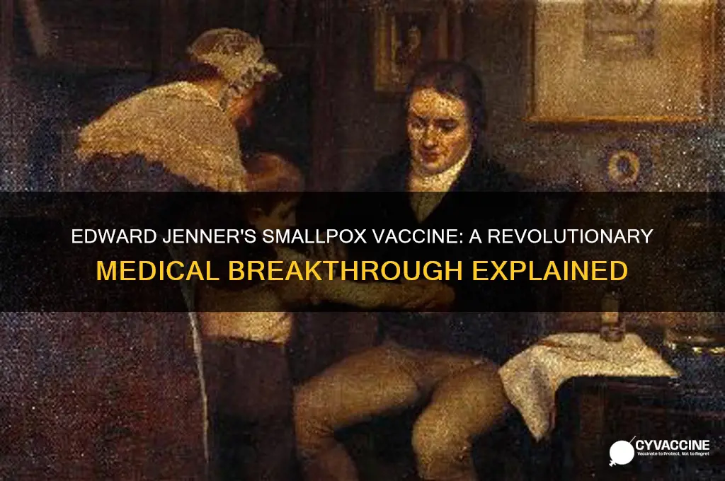 why did edward jenner create the smallpox vaccine