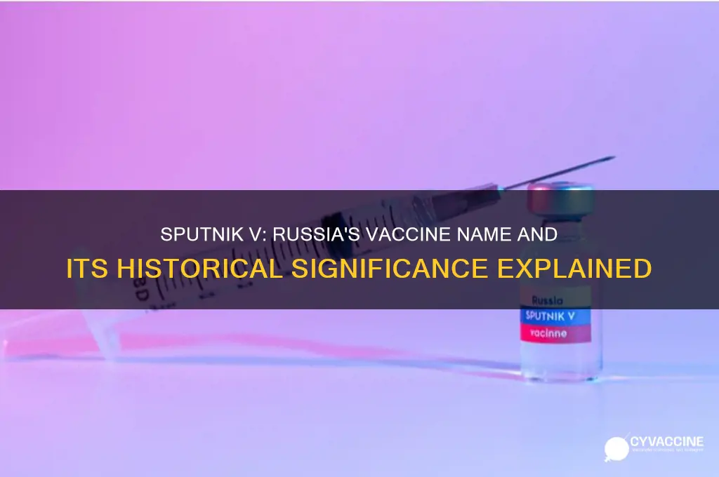 why did russia name the vaccine sputnik v