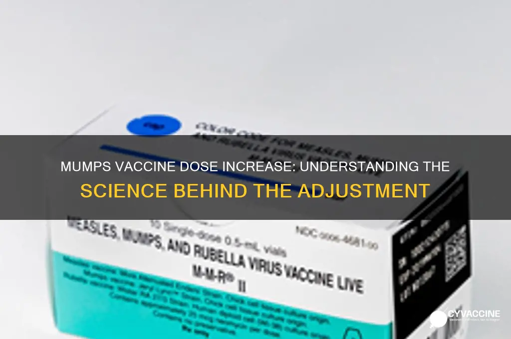 why did the amount of mumps in the vaccine increase