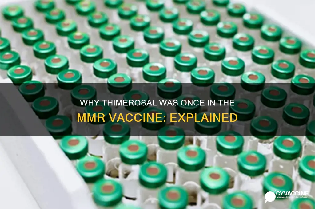 why did the mmr vaccine ever contain thimerosal