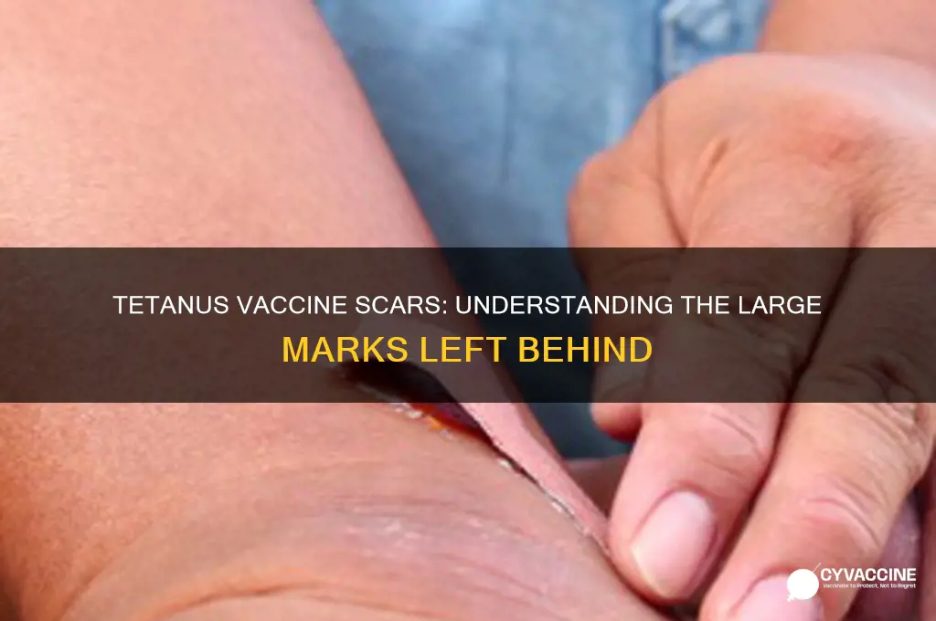 why did the tetanus vaccine leave such large acars