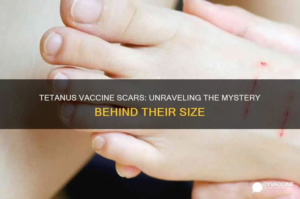 why did the tetanus vaccine leave such large scars