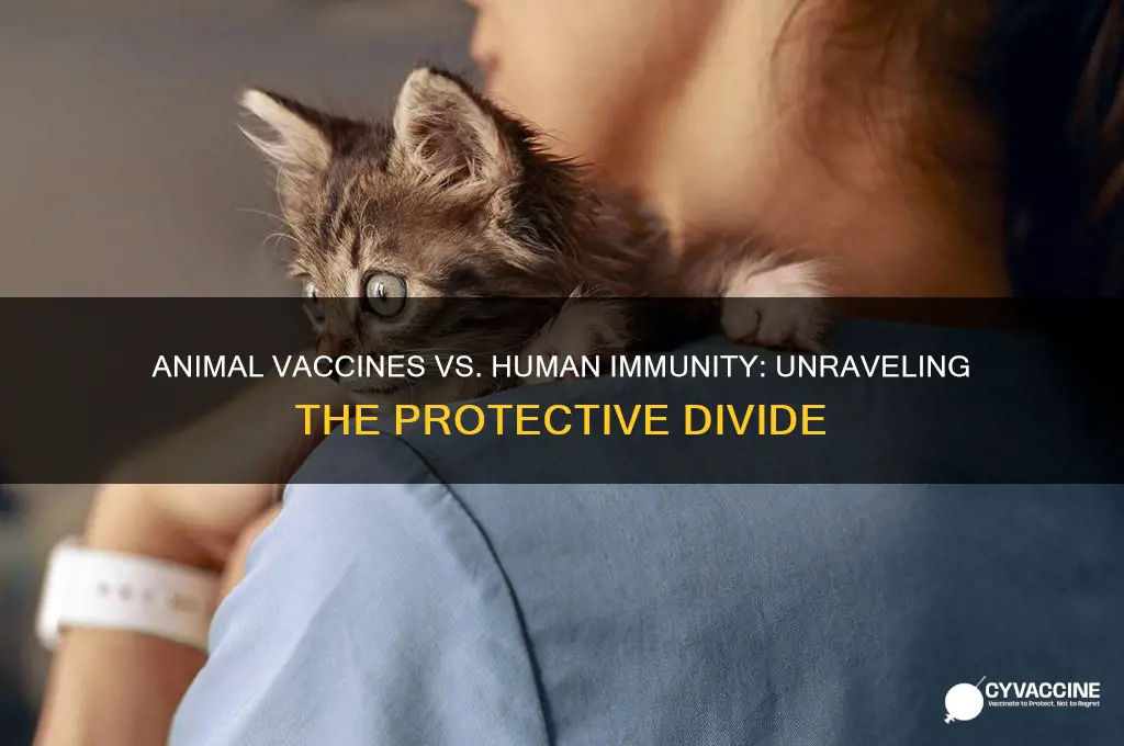 why do animals have certain vaccines but humans don