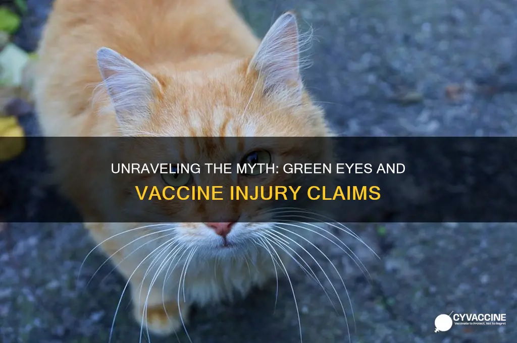 why do antivaxxers think green eyes are a vaccine injury