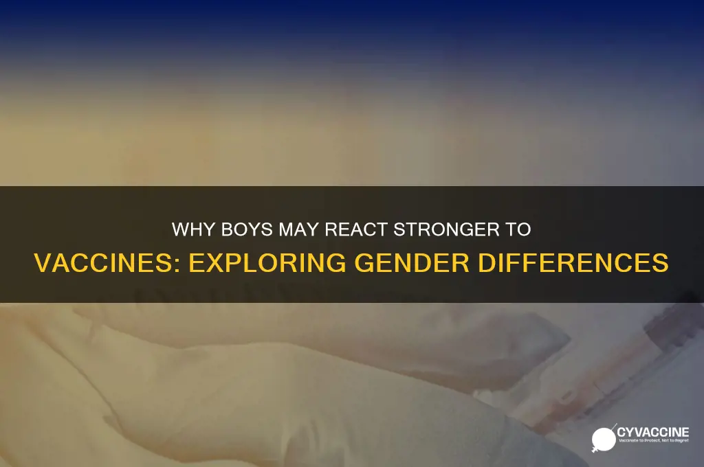 why do boys have bigher reactikns to vaccines