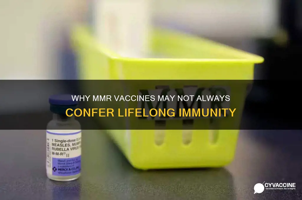 why do i not develope immunity after mmr vaccine