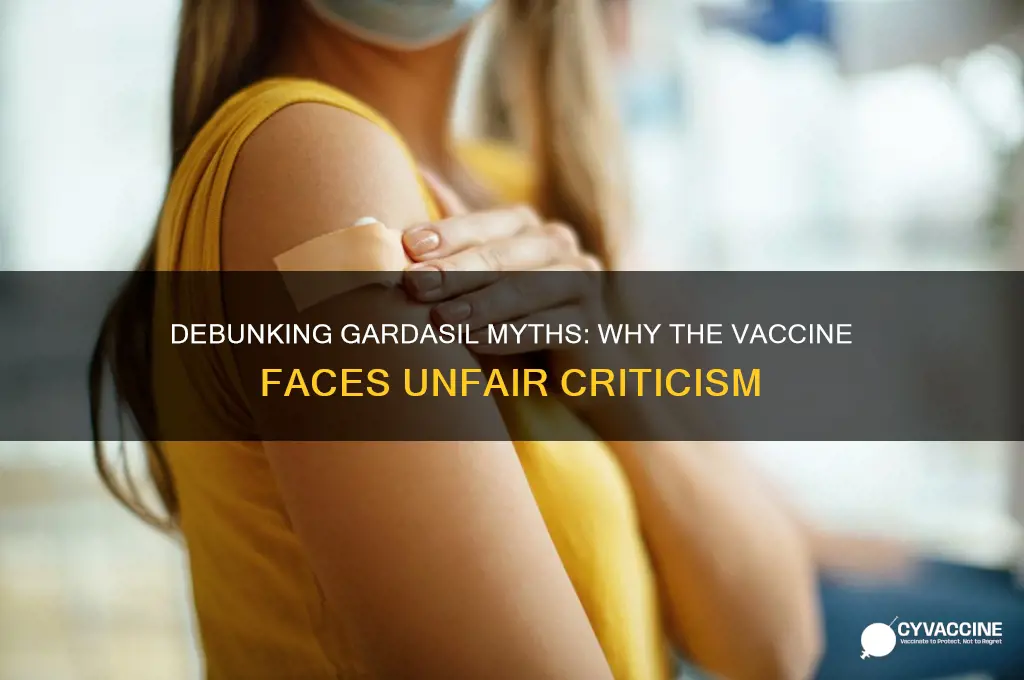 why do so many think the gardasil vaccine is bad