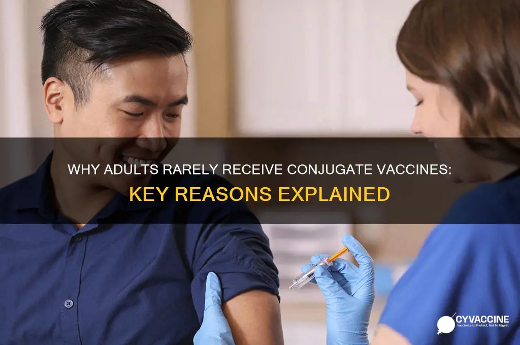 why do we not administer conjugate vaccines to adults