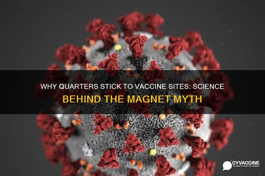 why does a quarter stick to vaccine spot