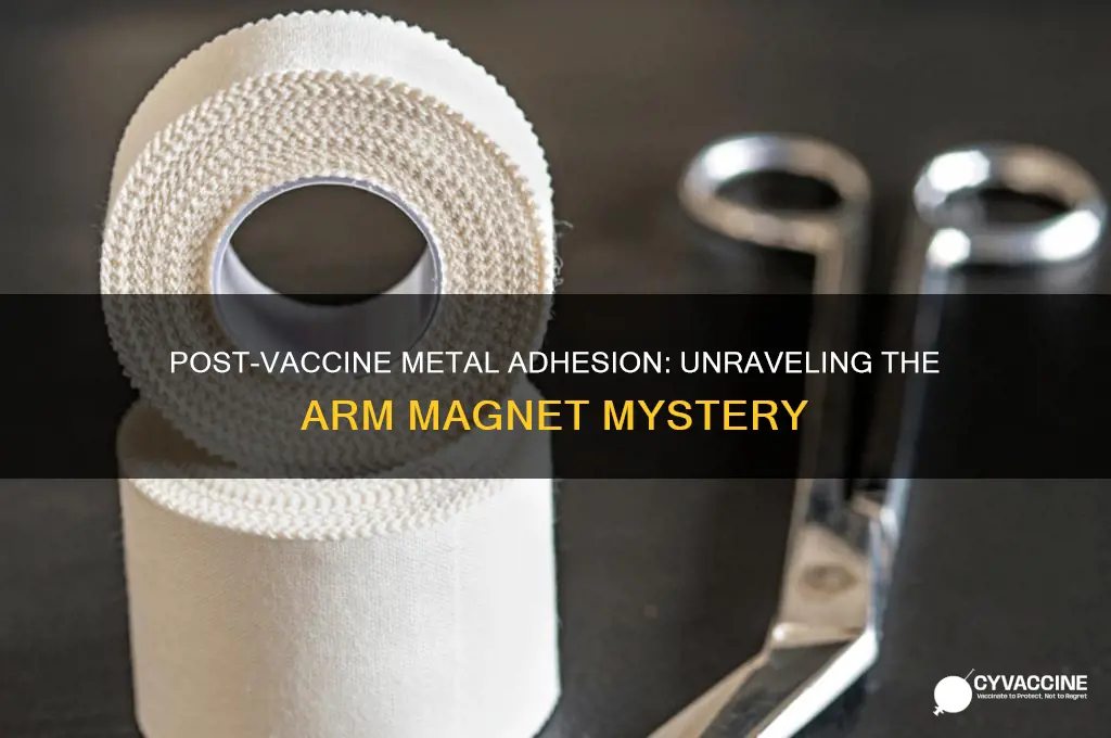why does metal stick to arm after vaccine
