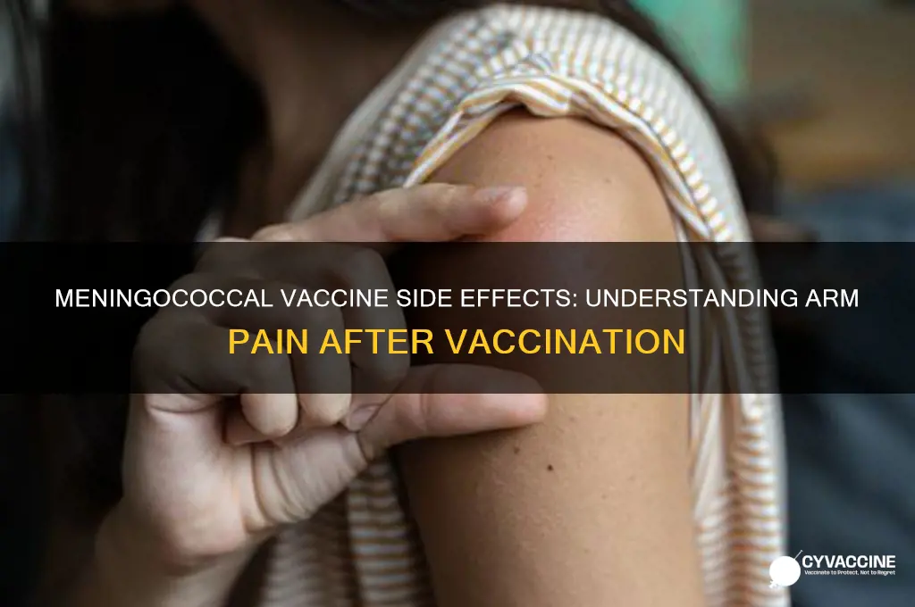 why does my arm hurt after a meningococcal vaccine