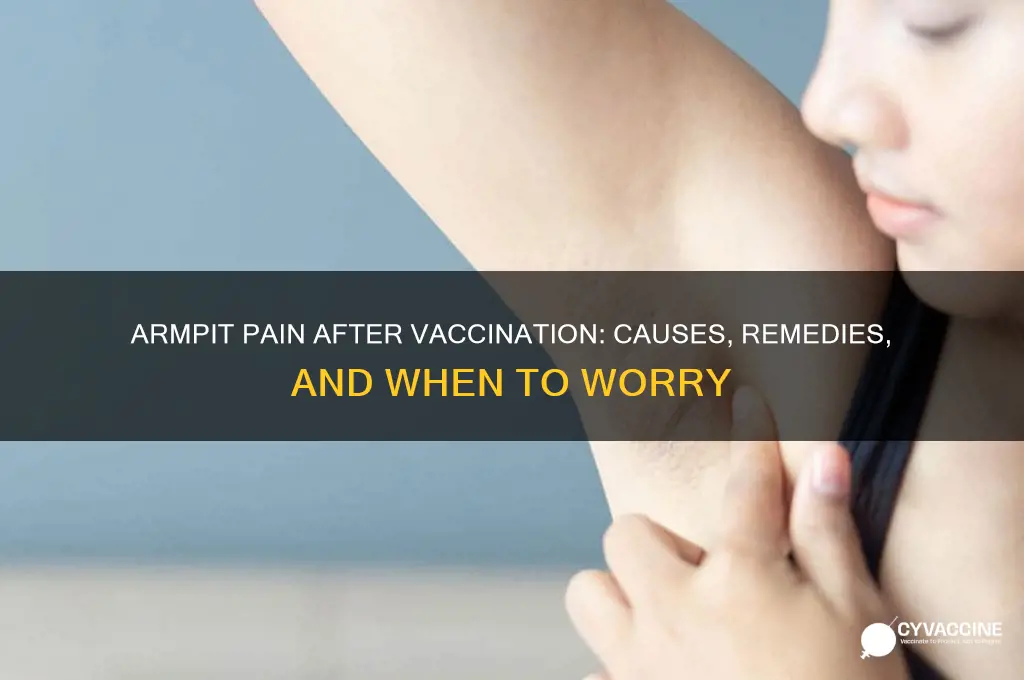 why does my armpit hurt after a vaccine