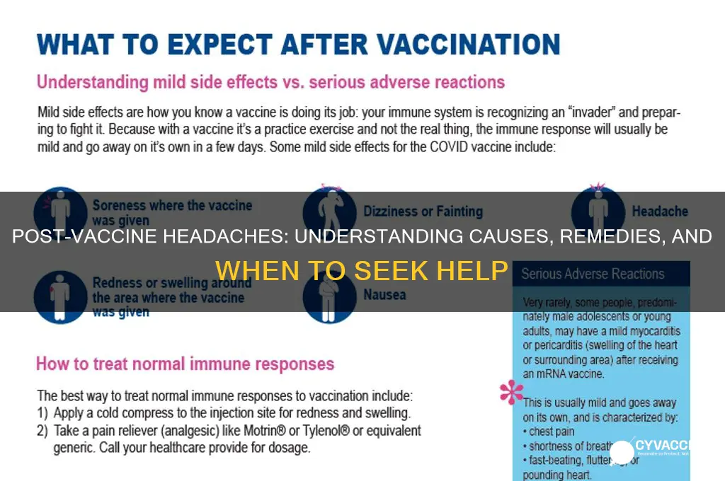 why does my head hurt after a vaccine