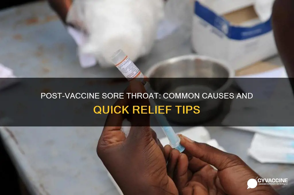why does my throat hurt after the vaccine