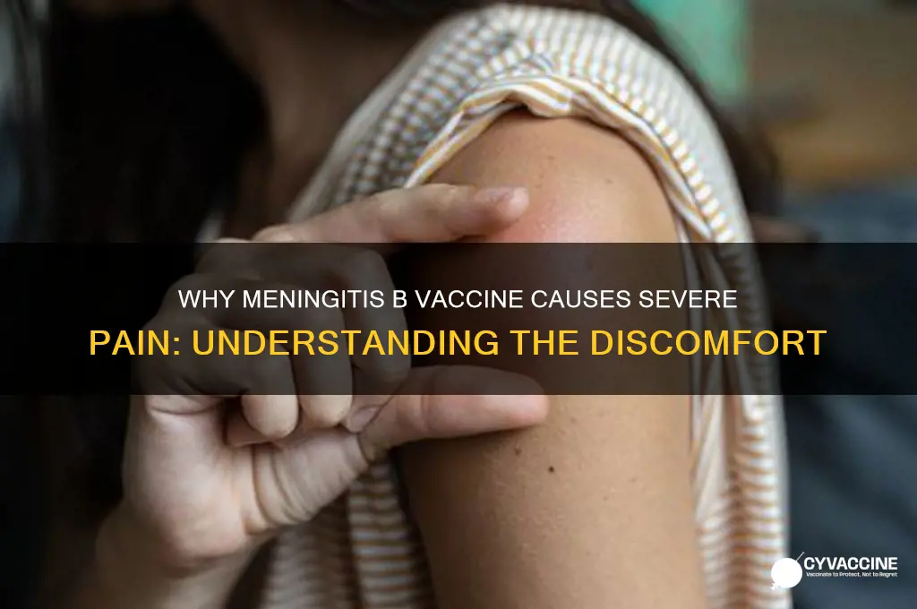 why does the meningitis b vaccine hurt so bad