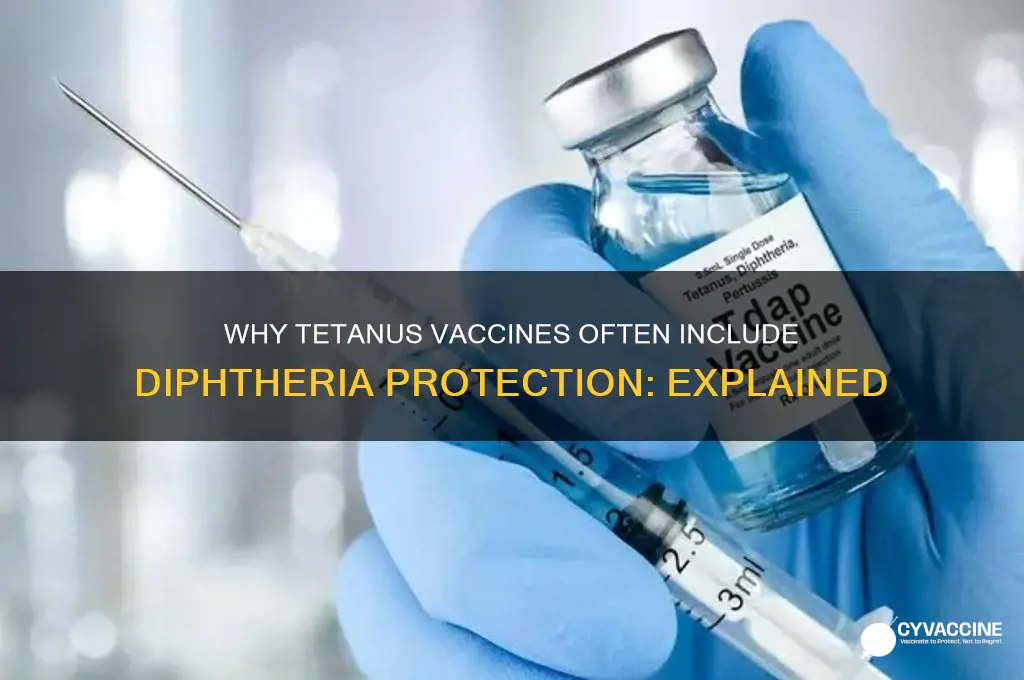 why does the tetanus vaccine contain diptheria vaccine
