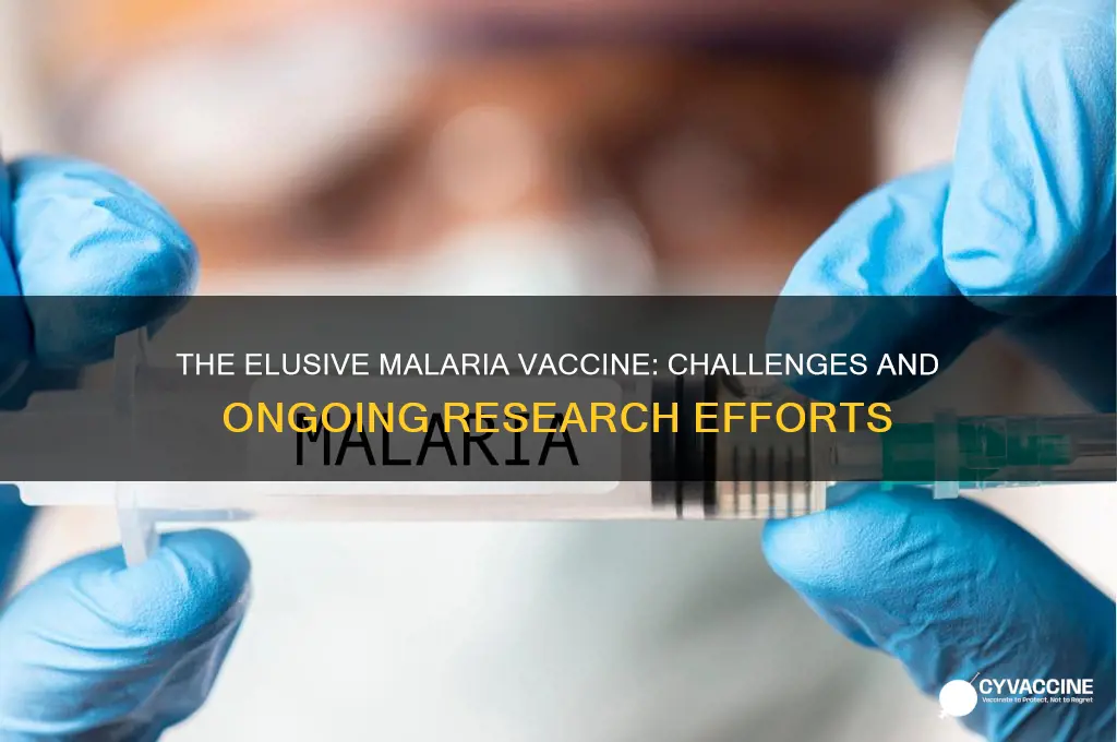 why don t we have a malaria vaccine