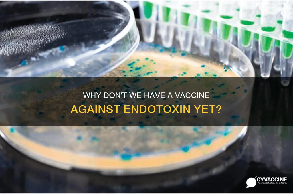 why dont we have a vaccine against endotoxin